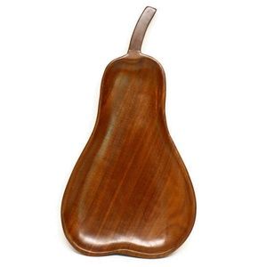 Vintage Wooden Pear Shaped Serving Dish or Tray